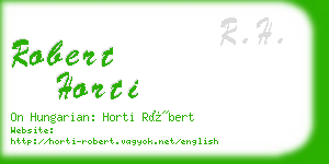 robert horti business card